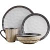 imageStone Lain Lucy Porcelain 16Piece Round Dinnerware Set BeigeBeige