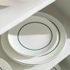 imageStone Lain Luna 12Piece Porcelain Dinnerware Set Plates and Bowls Set Dish Set for 4 GreenGreen
