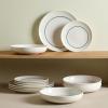 imageStone Lain Luna 12Piece Porcelain Dinnerware Set Plates and Bowls Set Dish Set for 4 GreenGreen