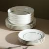 imageStone Lain Luna 12Piece Porcelain Dinnerware Set Plates and Bowls Set Dish Set for 4 GreenGreen