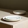 imageStone Lain Luna 12Piece Porcelain Dinnerware Set Plates and Bowls Set Dish Set for 4 GreenGreen