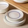 imageStone Lain Luna 12Piece Porcelain Dinnerware Set Plates and Bowls Set Dish Set for 4 GreenLuna  Blue