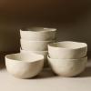 imageStone Lain Mirella 12Piece Dinnerware Set Stoneware Plates and Bowls set Microwave and Dishwasher Safe Dish Set for 4 BlueBeige