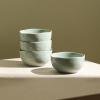 imageStone Lain Mirella 12Piece Dinnerware Set Stoneware Plates and Bowls set Microwave and Dishwasher Safe Dish Set for 4 BlueLight Green