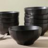 imageStone Lain Rio 12Piece Dinnerware Set Stoneware BlueBlack
