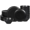 imageStone Lain Rio 12Piece Dinnerware Set Stoneware BlueBlack