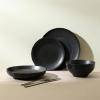 imageStone Lain Rio 12Piece Dinnerware Set Stoneware BlueBlack