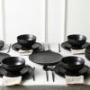 imageStone Lain Rio 12Piece Dinnerware Set Stoneware BlueBlack