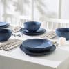 imageStone Lain Rio 12Piece Dinnerware Set Stoneware BlueBlue