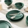 imageStone Lain Rio 12Piece Dinnerware Set Stoneware BlueGreen