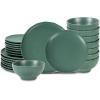imageStone Lain Rio 12Piece Dinnerware Set Stoneware BlueGreen