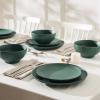 imageStone Lain Rio 12Piece Dinnerware Set Stoneware BlueGreen