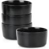 imageStone Lain Eden 24Piece Dinnerware Set Stoneware Plates and Bowls Set Dishwasher and Microwave Safe Dish Dish Set for 8 Dark BlueBlack