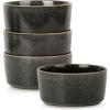 imageStone Lain Eden 24Piece Dinnerware Set Stoneware Plates and Bowls Set Dishwasher and Microwave Safe Dish Dish Set for 8 Dark BlueCharcoal Grey