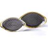 imageStone Lain Florian Porcelain Large and Medium Rectangle Service Platters Black with Gold RimBlack with Gold Rim