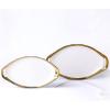 imageStone Lain Florian Porcelain Large and Medium Rectangle Service Platters Black with Gold RimWhite with Gold Rim
