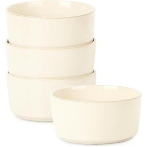 imageStone Lain Eden 24Piece Dinnerware Set Stoneware Plates and Bowls Set Dishwasher and Microwave Safe Dish Dish Set for 8 Dark BlueBeige