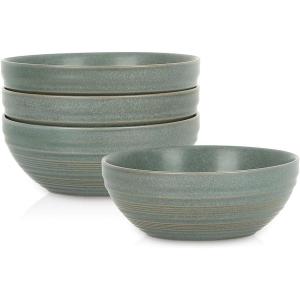 imageStone Lain Elio 4Piece Dinner Plate Set Stoneware BlueGreen
