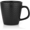 imageStone lain Weave Stoneware Dish Set 4 Mugs Olivia  BlackAbigael  Black