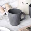 imageStone lain Weave Stoneware Dish Set 4 Mugs Olivia  BlackOlivia  Gray