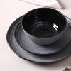 imageStone Lain Dua 12Piece Dinnerware Set Stoneware Plate and Bowls Set Dishwasher and Microwave Safe Dish Set for 4 BlackBlack