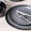 imageStone Lain Dua 12Piece Dinnerware Set Stoneware Plate and Bowls Set Dishwasher and Microwave Safe Dish Set for 4 BlackBlack