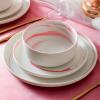 imageStone Lain Brighton 16Piece Dinnerware Set Porcelain PinkMatte Pink