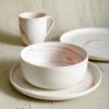 imageStone Lain Brighton 16Piece Dinnerware Set Porcelain PinkMatte Pink