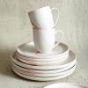 imageStone Lain Brighton 16Piece Dinnerware Set Porcelain PinkMatte Pink