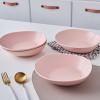 imageStone Lain Delilah 8inch Bowl 6Piece Dish Set Porcelain PeachBlush
