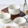 imageStone Lain Delilah 8inch Bowl 6Piece Dish Set Porcelain PeachCream