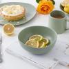 imageStone Lain Delilah 8inch Bowl 6Piece Dish Set Porcelain PeachHoneydew