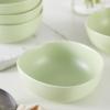 imageStone Lain Delilah 8inch Bowl 6Piece Dish Set Porcelain PeachLime Green