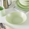 imageStone Lain Delilah 8inch Bowl 6Piece Dish Set Porcelain PeachLime Green