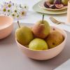 imageStone Lain Delilah 8inch Bowl 6Piece Dish Set Porcelain PeachPastel Orange