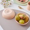 imageStone Lain Delilah 8inch Bowl 6Piece Dish Set Porcelain PeachPastel Orange