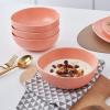 imageStone Lain Delilah 8inch Bowl 6Piece Dish Set Porcelain PeachPeach