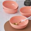 imageStone Lain Delilah 8inch Bowl 6Piece Dish Set Porcelain PeachPeach