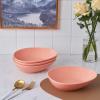 imageStone Lain Delilah 8inch Bowl 6Piece Dish Set Porcelain PeachPeach