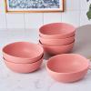 imageStone Lain Delilah 8inch Bowl 6Piece Dish Set Porcelain PeachTerracotta