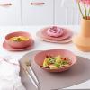 imageStone Lain Delilah 8inch Bowl 6Piece Dish Set Porcelain PeachTerracotta