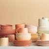 imageStone Lain Delilah 8inch Bowl 6Piece Dish Set Porcelain PeachTerracotta