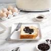imageStone Lain Porcelain Square Dinnerware Set Black With Gold Leaves Service For 4 16 PieceWhite