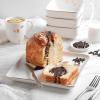 imageStone Lain Porcelain Square Dinnerware Set Black With Gold Leaves Service For 4 16 PieceWhite