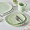 imageStone lain Delilah Salad Plate 6Piece Dish Set Porcelain Honeydew 6 Salad PlatesLime Green