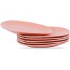imageStone lain Delilah Salad Plate 6Piece Dish Set Porcelain Honeydew 6 Salad PlatesPeach