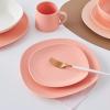 imageStone lain Delilah Salad Plate 6Piece Dish Set Porcelain Honeydew 6 Salad PlatesPeach