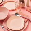 imageStone lain Delilah Salad Plate 6Piece Dish Set Porcelain Honeydew 6 Salad PlatesPeach