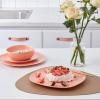 imageStone lain Delilah Salad Plate 6Piece Dish Set Porcelain Honeydew 6 Salad PlatesPeach