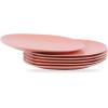 imageStone lain Delilah Salad Plate 6Piece Dish Set Porcelain Honeydew 6 Salad PlatesPeach